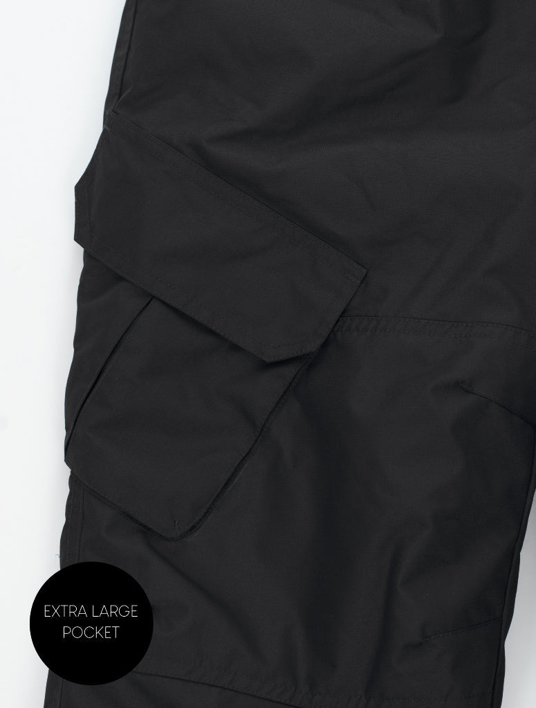 Snowrider Convertible Ski Overalls - Black 2025