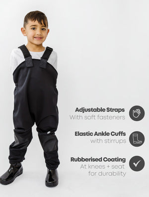 All-Weather Fleece Overalls (Black)