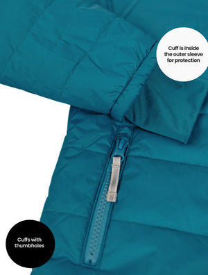 Hydracloud Puffer Jacket - Deep Teal | Dino Skate Crew