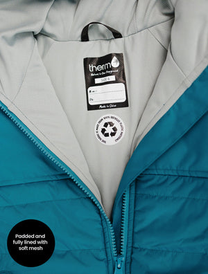 Hydracloud Puffer Jacket - Deep Teal | Dino Skate Crew