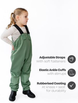 All-Weather Fleece Overalls (Forest Moss)